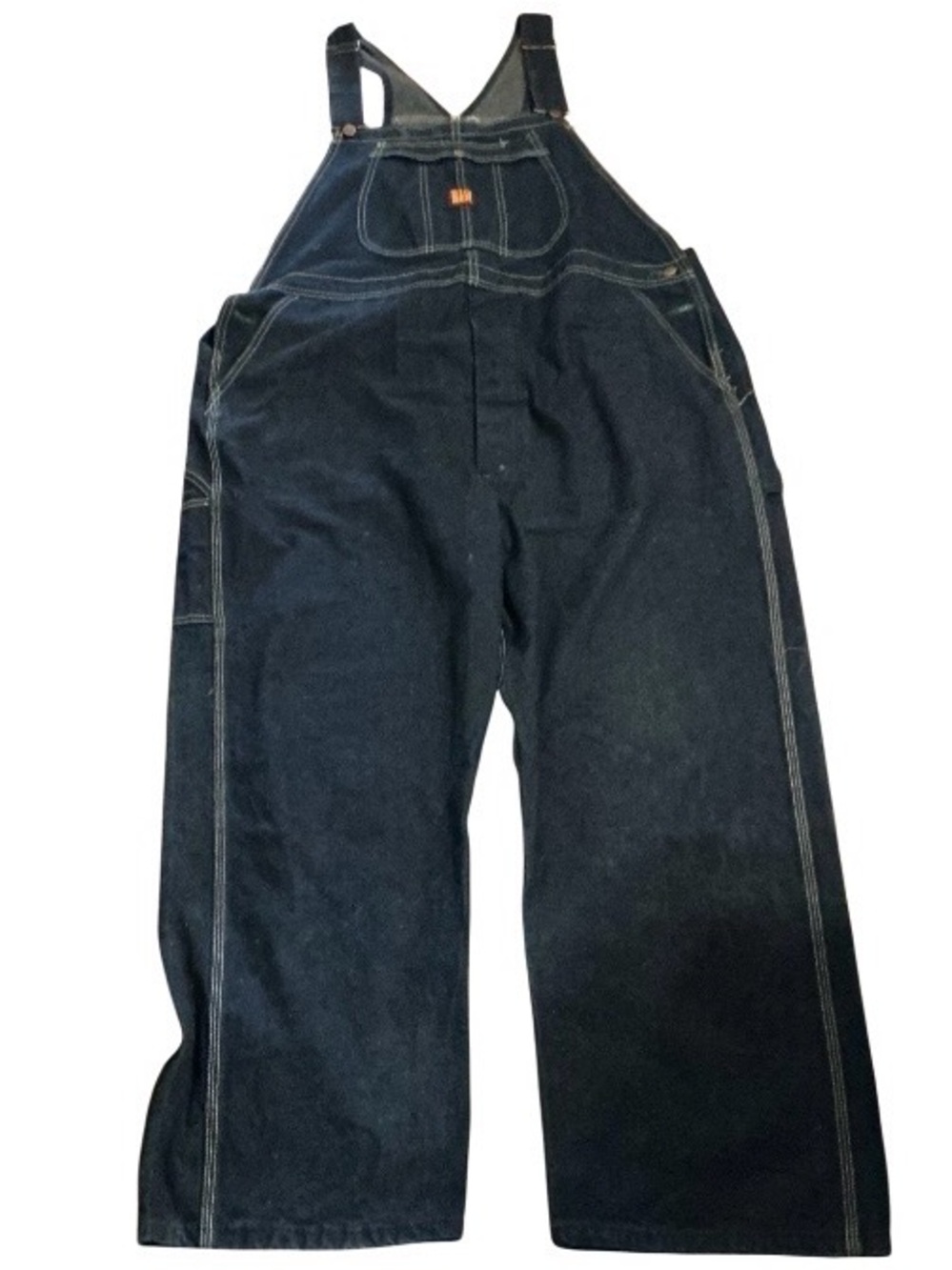 Vintage Big Ben USA Denim Bib Overalls 44x30 28” Inseam Carpenter Workwear